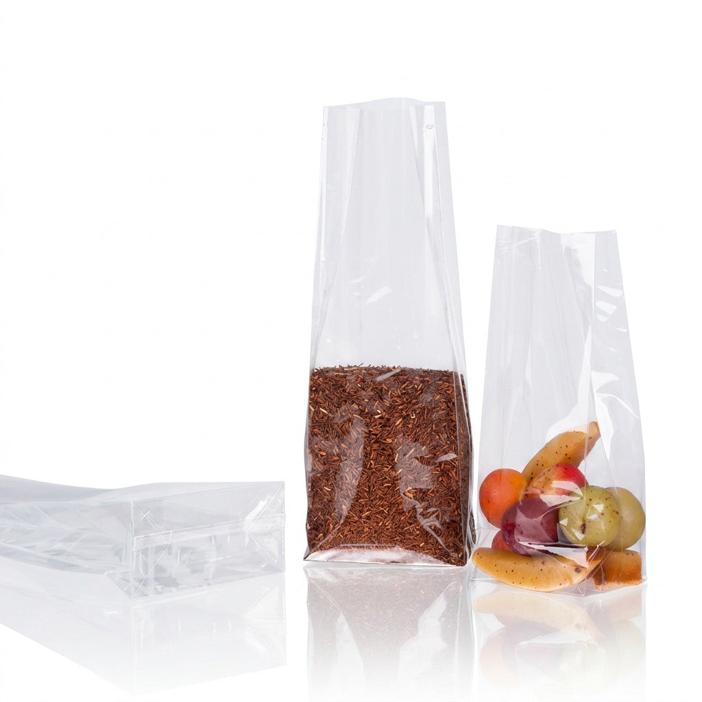 Blockbodenbeutel OPP transparent