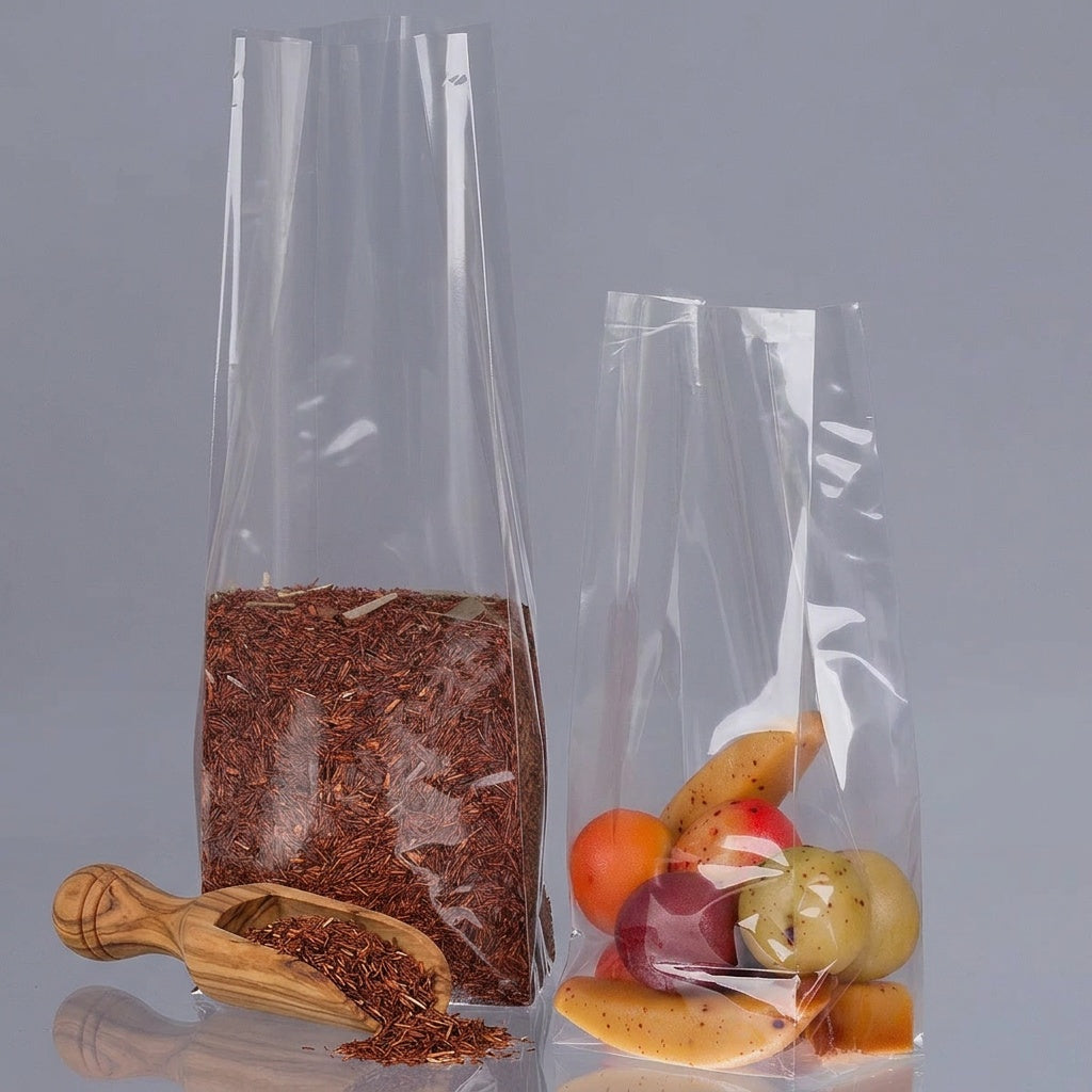 Blockbodenbeutel OPP transparent