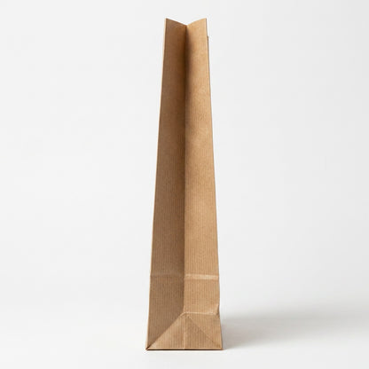 Blockbodenbeutel Kraftpapier braun Fenster