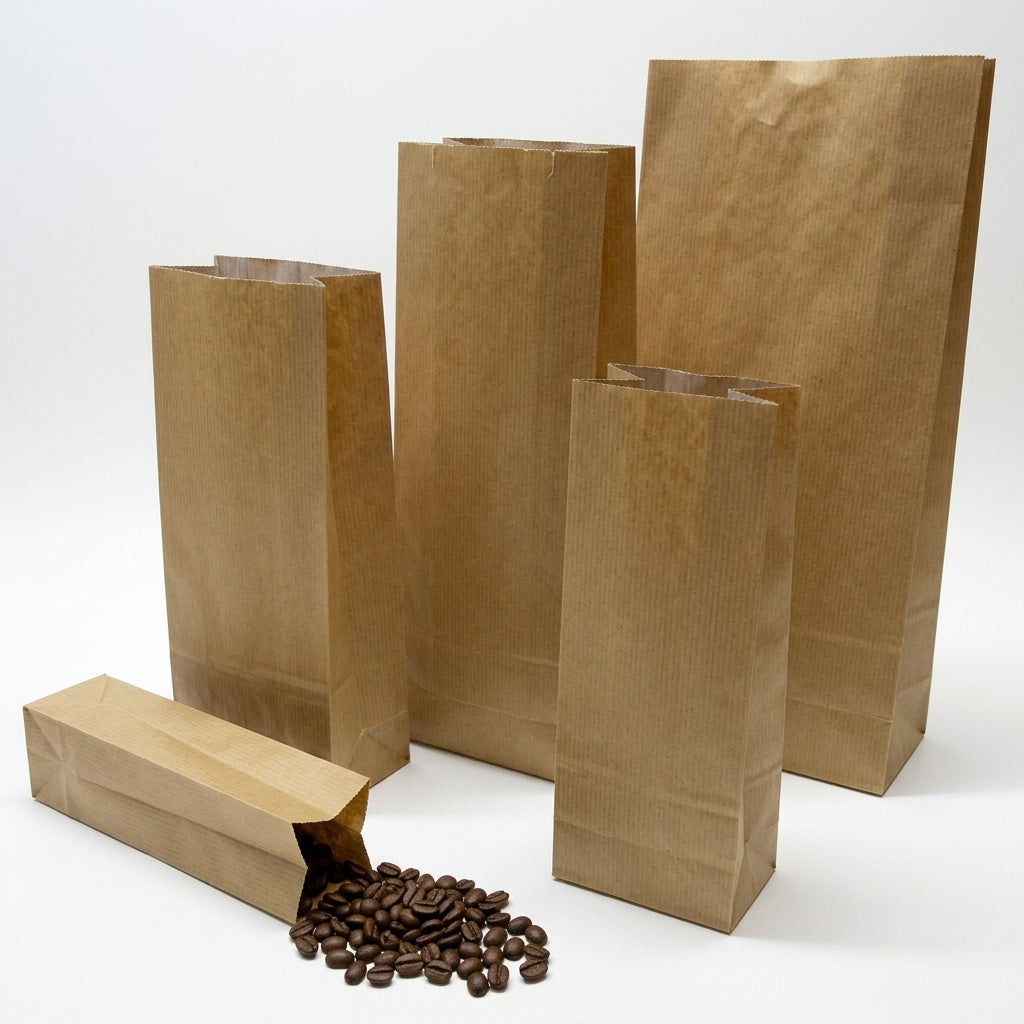 Blockbodenbeutel Kraftpapier braun
