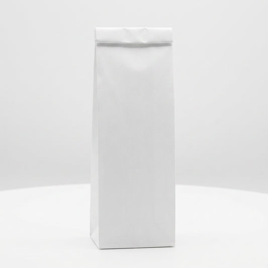 Blockbodenbeutel Kraftpapier weiß