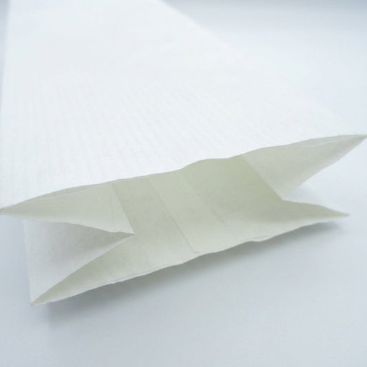 Blockbodenbeutel Kraftpapier weiß