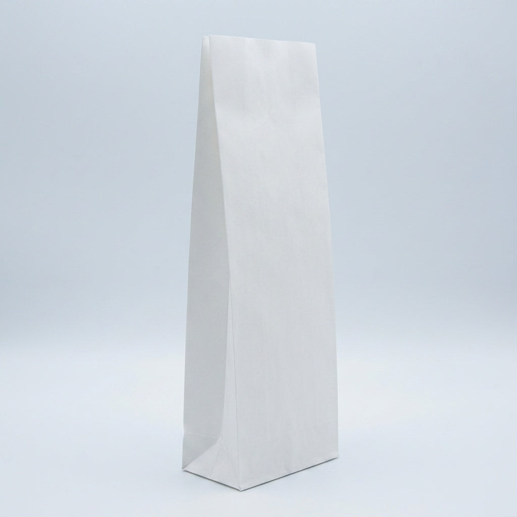 Blockbodenbeutel Kraftpapier weiß