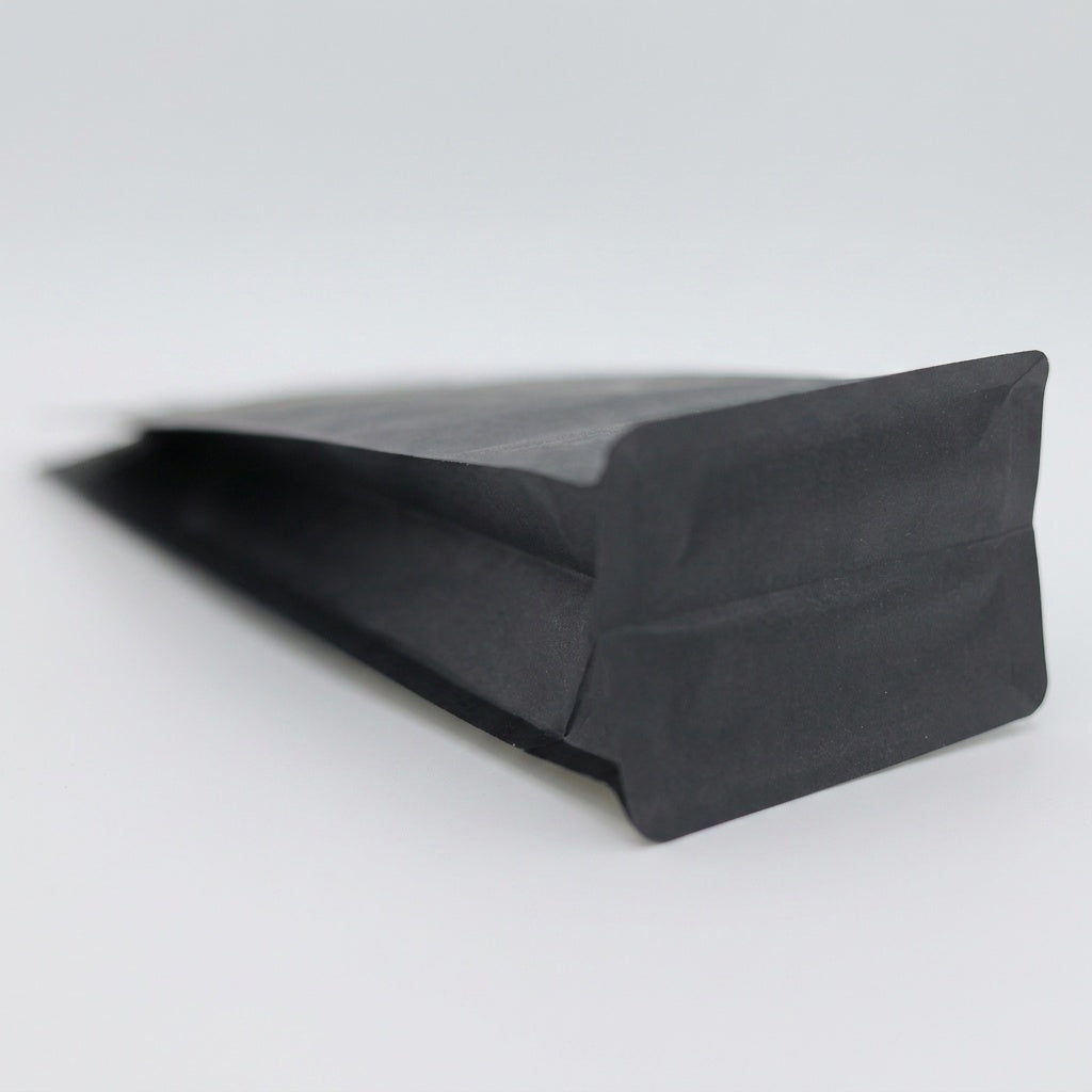 Flachbodenbeutel kraftschwarz Ventil