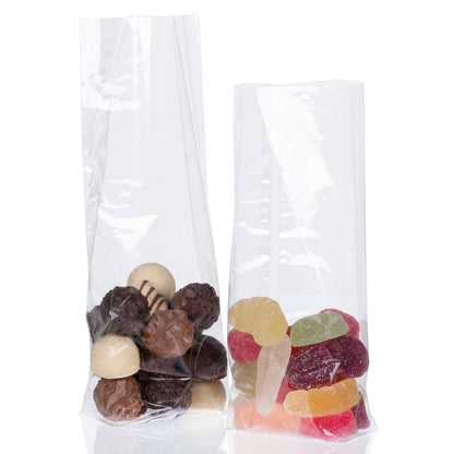 Kreuzbodenbeutel OPP transparent
