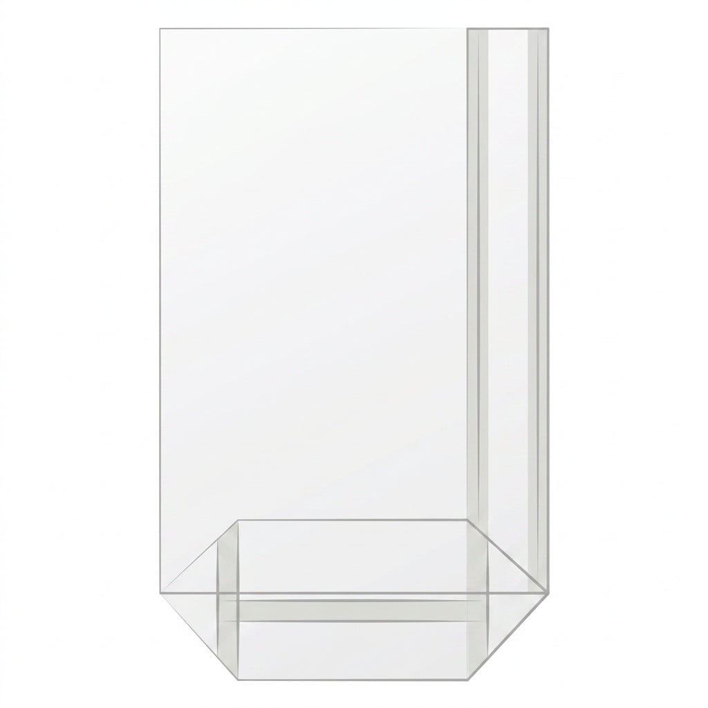 Kreuzbodenbeutel OPP transparent