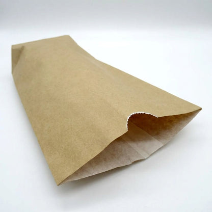 Kreuzbodenbeutel Kraftpapier braun/Pergament 2-lagig