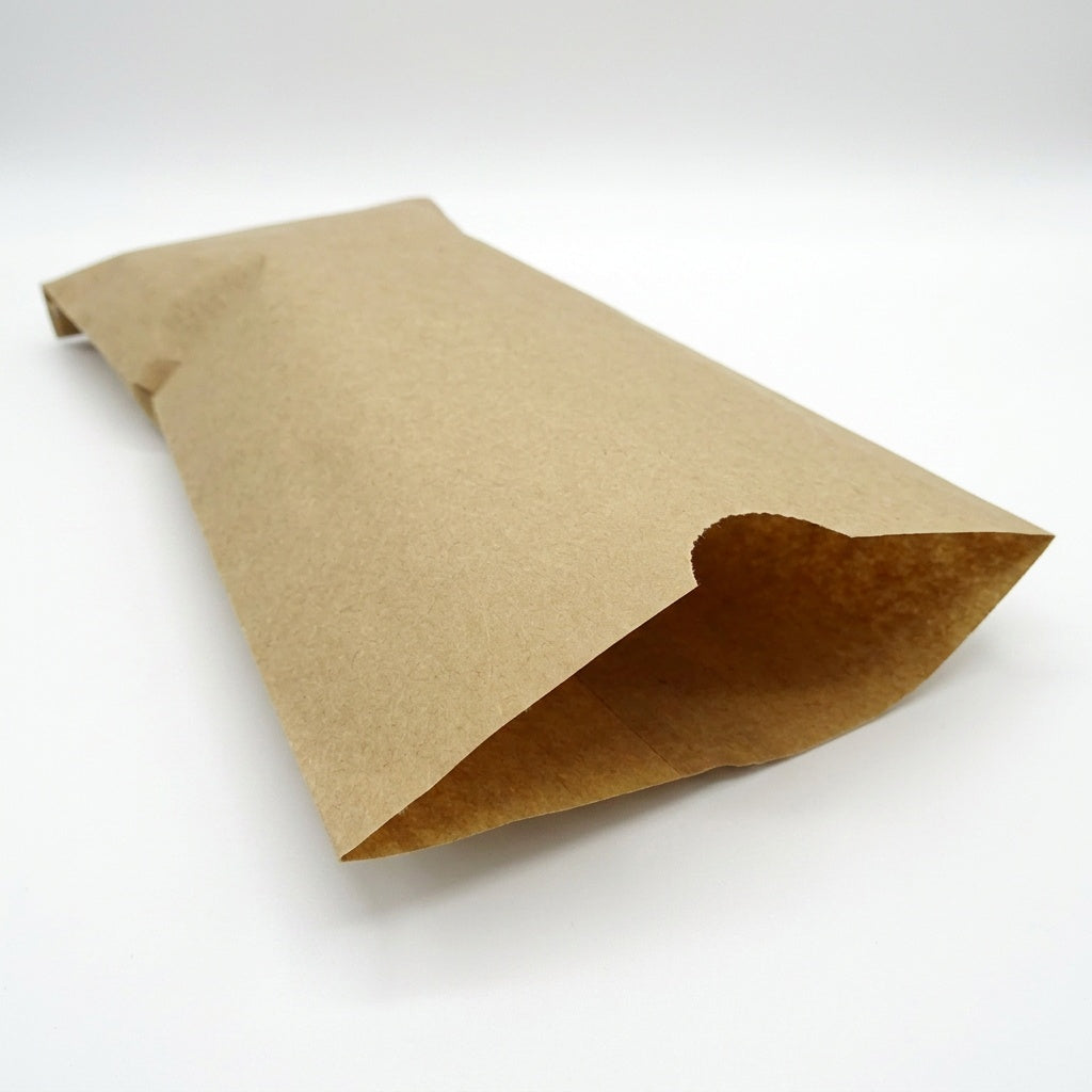 Kreuzbodenbeutel Kraftpapier braun 1-lagig