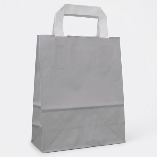 Tragetaschen grau Flachhenkel