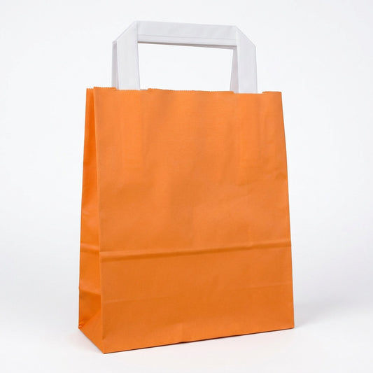 Tragetaschen orange Flachhenkel