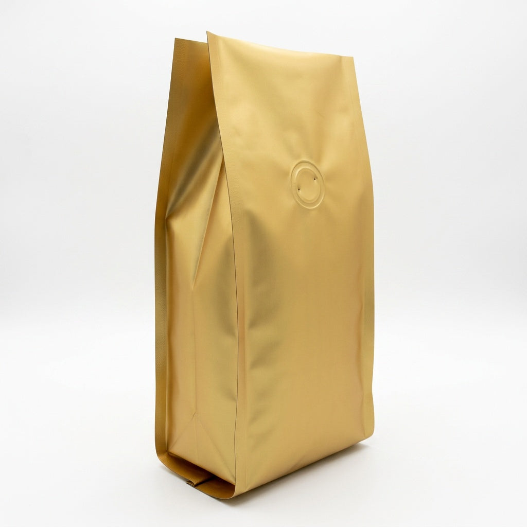 Kaffeebeutel gold matt Aromaventil