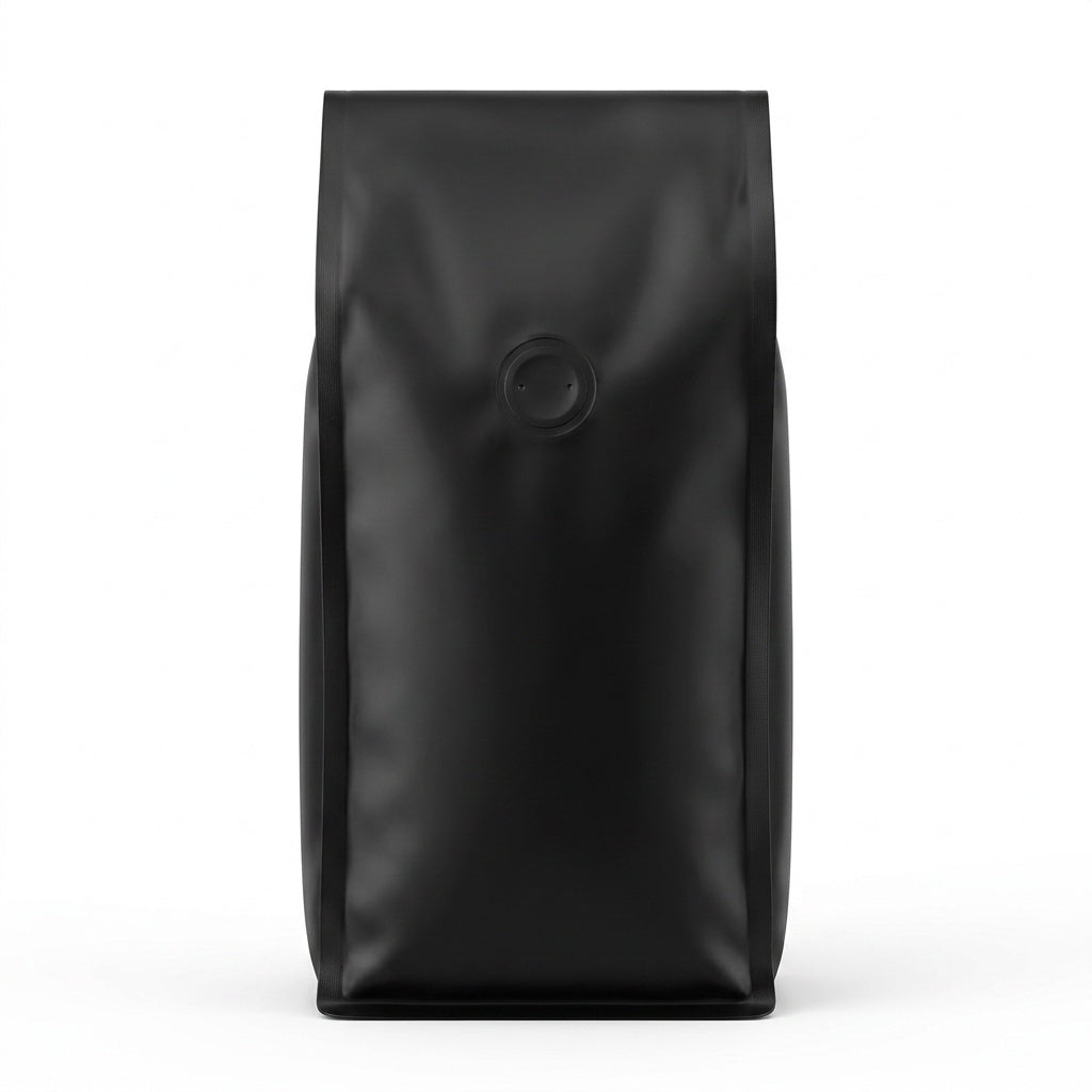 Kaffeebeutel schwarz matt Aromaventil