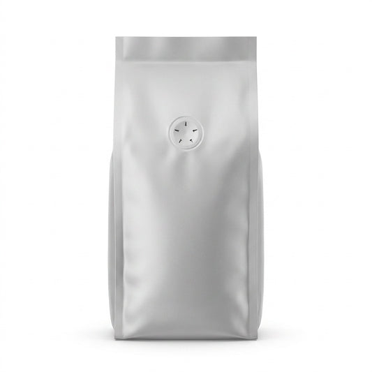 Kaffeebeutel silber matt Aromaventil