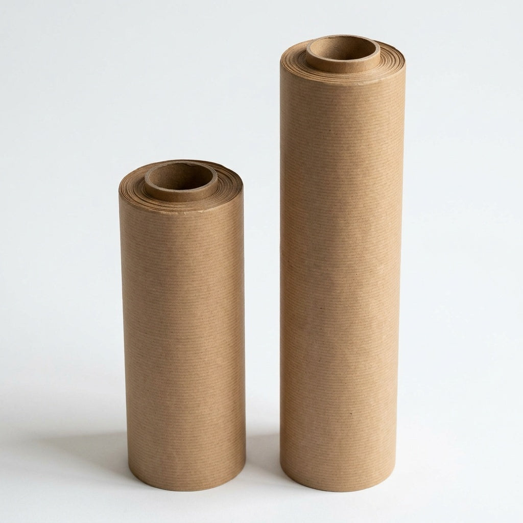 Seiden/Packpapier Rolle braun gerippt 40 g