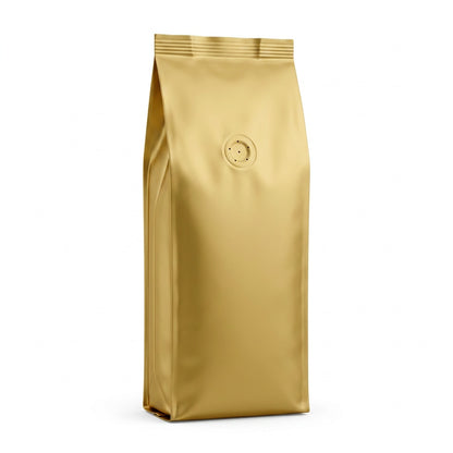 Seitenfaltenbeutel gold matt Aromaventil